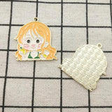 10pcs Enamel Cartoon Charm Jewelry Accessories DIY Finding