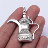 5pcs Flagon Pendant Charms Antique Silver For Jewelry Making