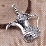 5pcs Flagon Pendant Charms Antique Silver For Jewelry Making