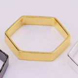 18mm 10pcs Copper Hexagon Charms Star Crystal Ring Pendant DIY Jewelry Making