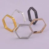 18mm 10pcs Copper Hexagon Charms Star Crystal Ring Pendant DIY Jewelry Making