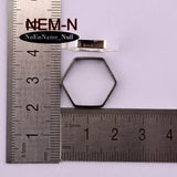 18mm 10pcs Copper Hexagon Charms Star Crystal Ring Pendant DIY Jewelry Making