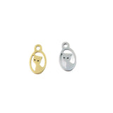 10pcs Stainless Steel Cat Charms Pendant DIY Jewelry Unfading 15*10mm