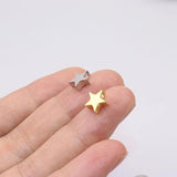 5pcs Stainless Steel Big Hole Star Moon Charms Pendant DIY Necklace Bracelets