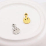 10pcs Stainless Steel Fire Charms Necklace Bracelets Unfading 2 Colors