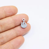 10pcs Stainless Steel Fire Charms Necklace Bracelets Unfading 2 Colors