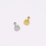 10pcs Stainless Steel Fire Charms Necklace Bracelets Unfading 2 Colors
