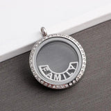 20Pcs Vintage Family Floating Window Charms Glass Memory Locket Necklaces
