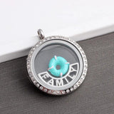 20Pcs Vintage Family Floating Window Charms Glass Memory Locket Necklaces