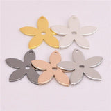 20pcs Five Plum Blossom Copper Sheet DIY Jewelry Accessories
