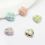 Zinc Alloy Grid Spray Heart Charms Pendant 6pcs/lot DIY Jewelry Making
