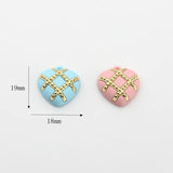 Zinc Alloy Grid Spray Heart Charms Pendant 6pcs/lot DIY Jewelry Making
