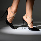 Zircon Figure Eight Anklet Sparkling Crystal Ankle Chain