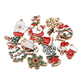 YACHU 10pcs Christmas Snowflake Winter Charms Pendants