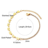 Butterfly Crystal Anklet Women Rhinestone Foot Chain Stainless Steel Barefoot