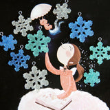 20Pcs Christmas Snowflake Resin Charms DIY Jewelry Findings Earring Keych