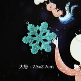 20Pcs Christmas Snowflake Resin Charms DIY Jewelry Findings Earring Keych
