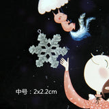 20Pcs Christmas Snowflake Resin Charms DIY Jewelry Findings Earring Keych