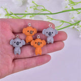 10pcs 3D Koala Resin Charms for DIY Jewelry Making
