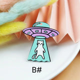 10pcs Acrylic Alien Spaceship Charm Jewelry Accessories