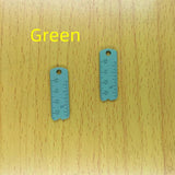 10Pcs Cartoon Spray Paint Ruler Charm Metal Rule Charms for DIY Jewelry
