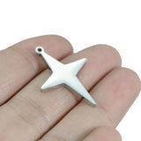 5Pcs Stainless Steel Charms Crosses and Star Pendant for DIY Jewelry Making