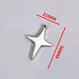 5Pcs Stainless Steel Charms Crosses and Star Pendant for DIY Jewelry Making
