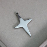 5Pcs Stainless Steel Charms Crosses and Star Pendant for DIY Jewelry Making