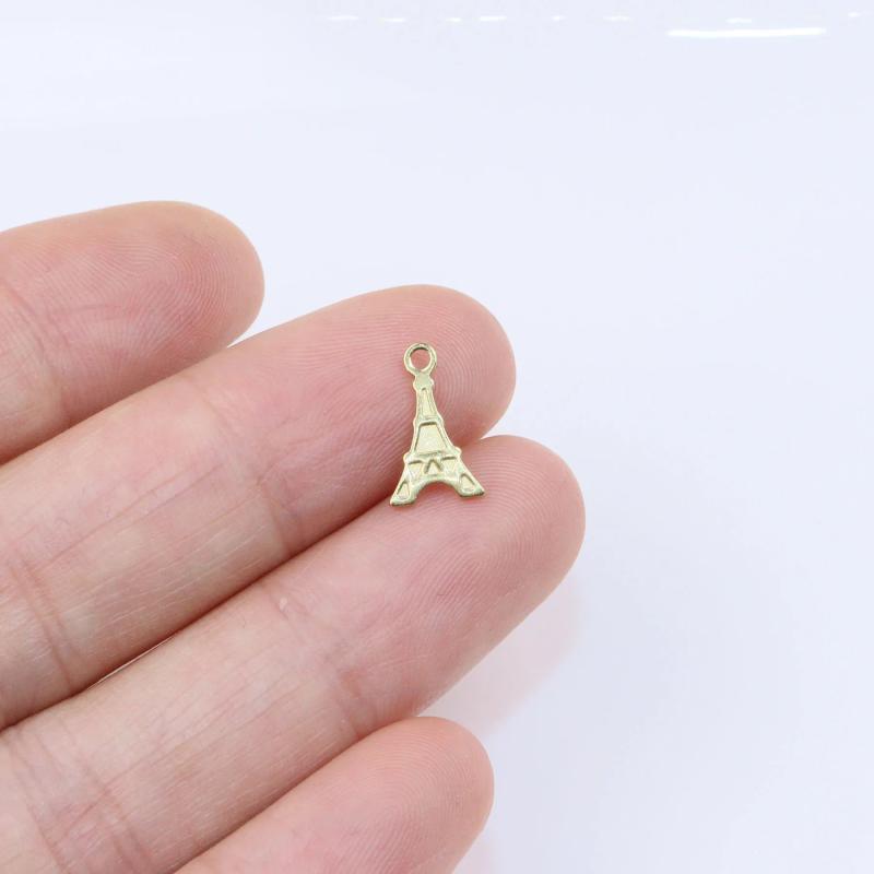 12*7mm StainlessSteel Mini Tower Dangling Charms DIY Anklets Earrings