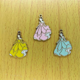 10pcs Enamel Girl Dress Charm Metal Cartoon Skirts Charms Pendant