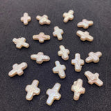 Mother of Pearl Cross Bracelet Pendant for DIY Jewelry Making