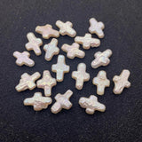 Mother of Pearl Cross Bracelet Pendant for DIY Jewelry Making