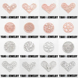 10Pcs Mix Round Butterfly Flower Floating Locket Plate Charms Jewelry