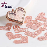 10Pcs Mix Round Butterfly Flower Floating Locket Plate Charms Jewelry