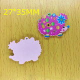 10pcs Hedgehog Charms Acrylic Animal Flower Charm for Jewelry Making