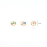 Crystal Hollow Heart Rhinestone Charms Pendant Jewelry Making