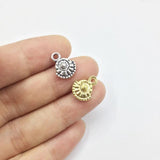20pcs 10mm Gold/Silver Plated Drop Alloy Charms Pendant for Jewelry Making
