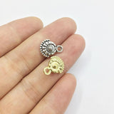 20pcs 10mm Gold/Silver Plated Drop Alloy Charms Pendant for Jewelry Making