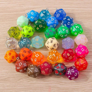 10Pcs Geometry Acrylic Charms for Keychain DIY Crafts 26*20mm