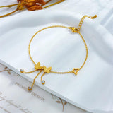 316L Stainless Steel Butterfly Anklets Waterproof Jewelry Gift