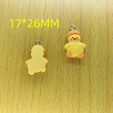 10pcs Yellow Duck Charms Resin Animal Bird Pendant Jewelry Accessories