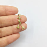 20pcs 12*24mm Rose Flower Charms Wholesales Jewelry DIY 2 Colors