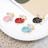 10pcs Little Sheep Alloy Enamel Charm for DIY Jewelry Making