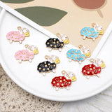 10pcs Little Sheep Alloy Enamel Charm for DIY Jewelry Making