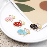 10pcs Little Sheep Alloy Enamel Charm for DIY Jewelry Making