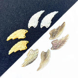 Seawater Shell Carved Wings Double Hole Pendant for Jewelry Making