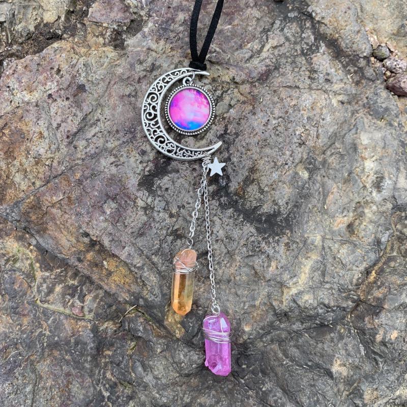 Crystal Pendant Witches Door Window Hanging Car Charm Magic Protection