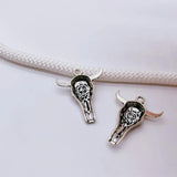 30pcs Skull Bull Ox Star Head Charm Vintage Pendant Making Supplies
