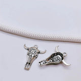 30pcs Skull Bull Ox Star Head Charm Vintage Pendant Making Supplies