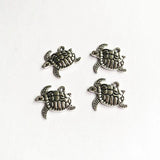 30PCS Vintage Silver Alloy Turtle Charms for DIY Jewelry Making
